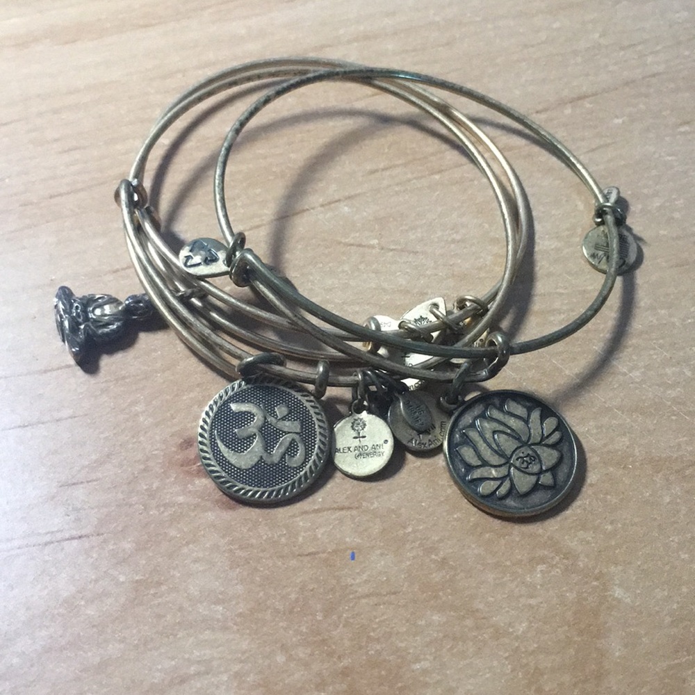 3 Alex and ani bracelets